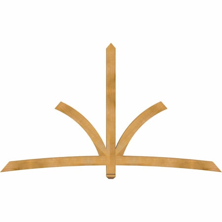 Ekena Millwork Davenport Rough Sawn Timber Gable Bracket, Western Red Cedar, 96"W x 56"H x 4"D x 4"F, 14/12 Pitch GBW096X56X0404DAV00RWR